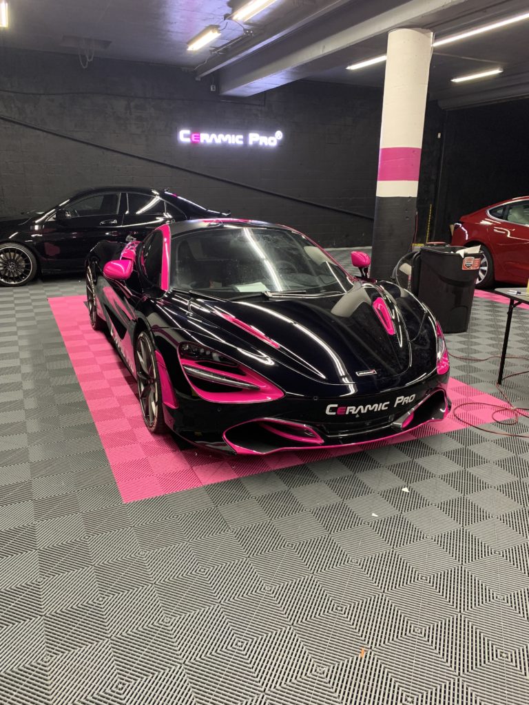 This McLaren is being ceramic pro coated in our long beach detail shop