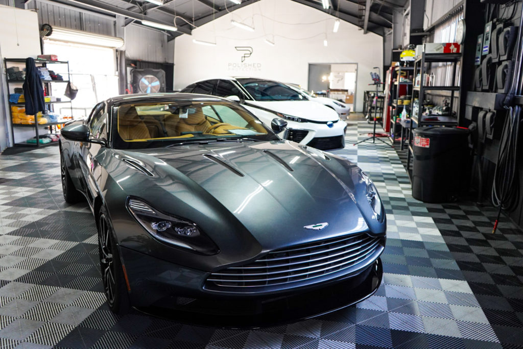 Auto detailing this Aston Martin in Long Beach California