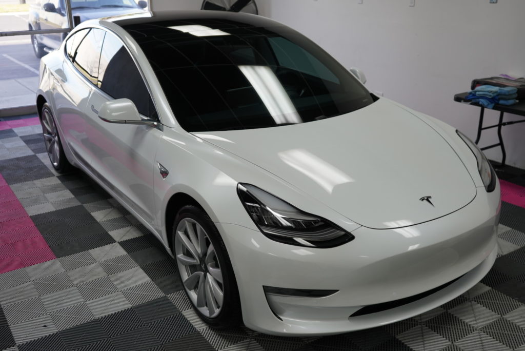 This Tesla is being detailed at our Anaheim California shop