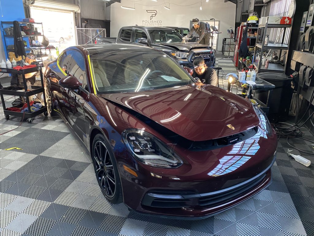 This Porsche Panamera is being detailed in our LOng Beach California shop