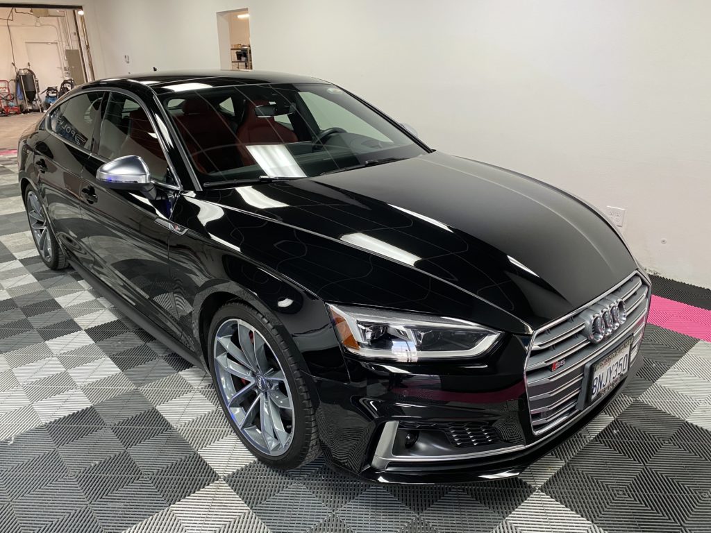 This Audi is getting a paint correction and ceramic pro coating in our orange county california shop